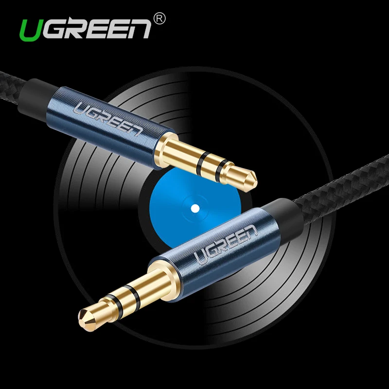 Ugreen New Aux Cable 3.5mm to 3.5 mm Jack Audio Cable Thread Bradied Male to Male  Stereo Auxiliary Cord for Phone Car Speaker