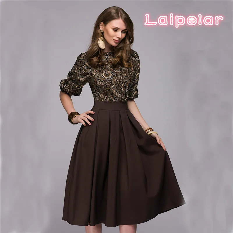 

2018 Summer Fashion Women Floral Printed Party Dresses Spring Casual Elegant Prom Midi Dress Plus Size