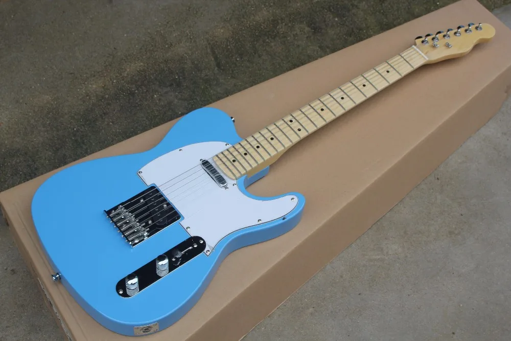 Free Shipping top quality factory Maple fingerboard Standard F TeLe telecaster blue Electric Guitar 17-11 | Спорт и развлечения