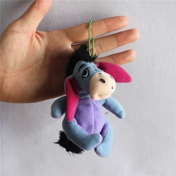 

12pcs 10cm Eeyore donkey Plush Pendant Soft Toys For Bouquets mini cute Eeyore donkey Toys For Keychain