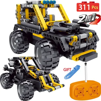

311pcs Technic Motor Drive SUV RC Serie Radio Remote Control Vehicle Machine Simulation RC Car Blocks Toy For Children