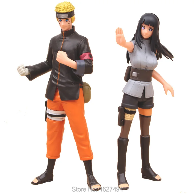

2pcs/set 16cm Naruto Statue PVC Action Figures Uzumaki Naruto Hyuga Hinata Anime Figurines Collectibles Dolls Kids Toys for Boys
