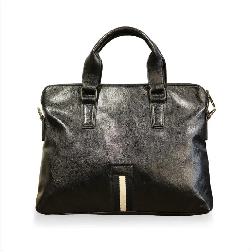 

Korean handbag fashion retro briefcase male business computer casual bag Laptop PU Leather bag