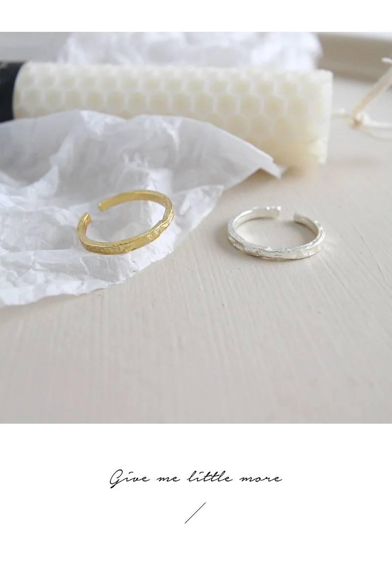 Персонализированные неровные кольца 925 пробы серебряные женские кольца тонкие широкие стекируемые открытые манжеты кольца для украшения