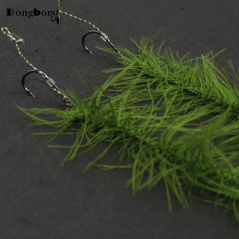 2PCS/Pack Carp Fishing Hook Link Ready Made Hair Rig Weed Line Chod Ronnie Combi Rig Accessories Terminal Tackle 2 4 6 8