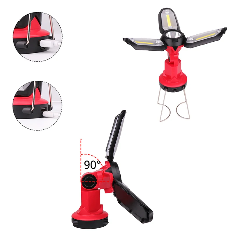 ZK20 USB Перезаряжаемый COB рабочий светильник светодиодный светильник вспышка для кемпинга походный аварийный многофункциональный вентилятор светильник для ремонта автомобиля палатка рыба