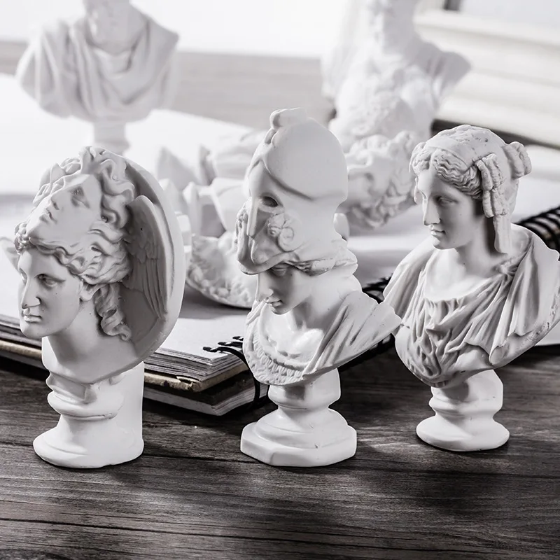 Sketch Painting Graffiti 10PCS set Resin Plaster Model 7-9cm Greek mythology Plaster Statue History Myth Figures