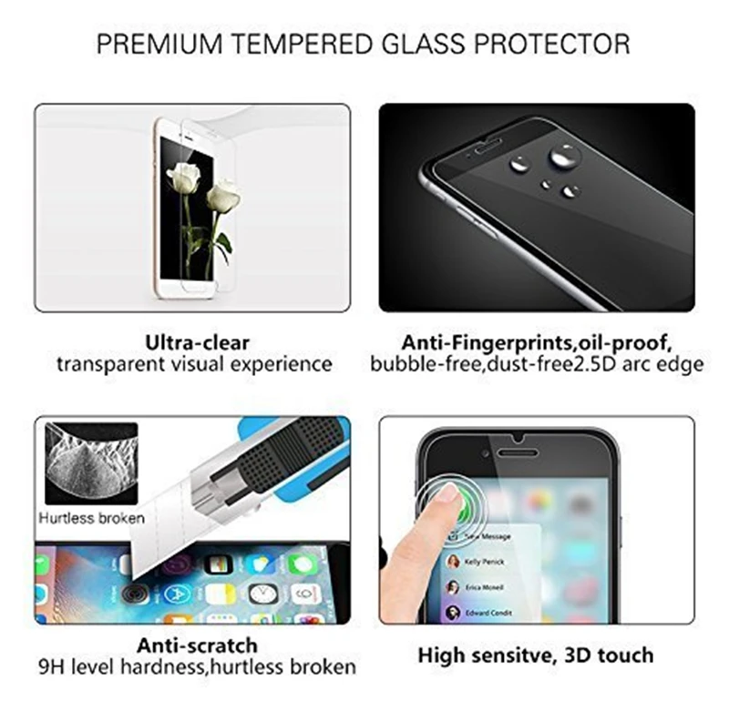Защитное стекло для IPhone X 5 5S 5C SE 6 6S 7 8 Plus пленка из закаленного стекла защитное