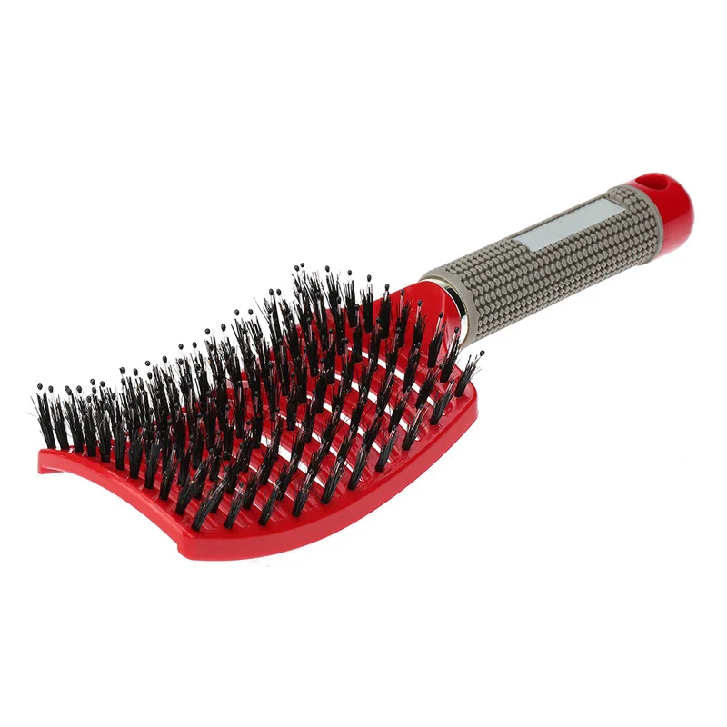 capelli massaggio del cuoio capelluto pettine spazzola per capelli di nylon cinghiale donne wet ricci