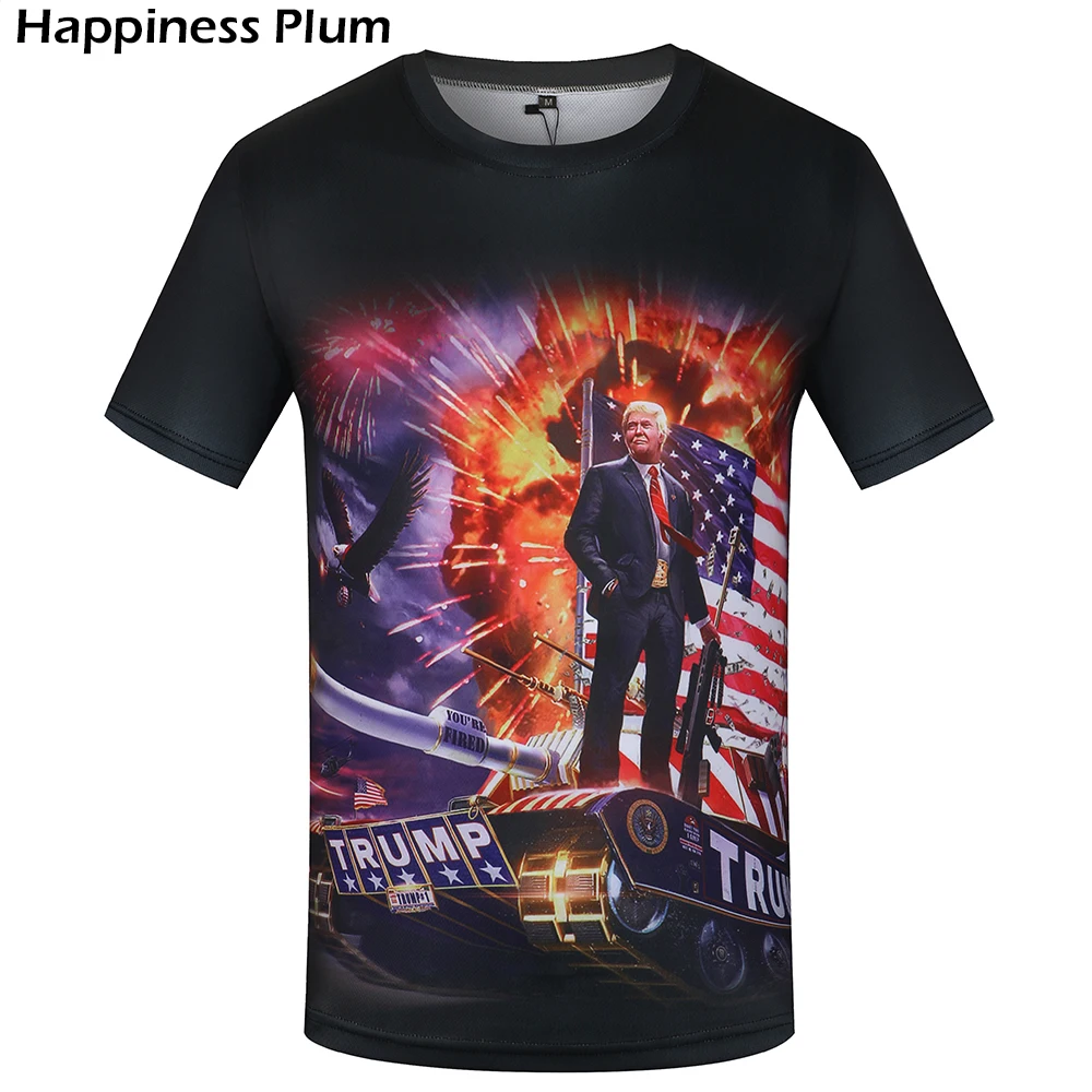 

KYKU Brand Donald Trump Shirt America Black USA T Shirt Men Military Tshirt War 3d T-shirt Hip-hop Mens Clothing Fashion Clothes
