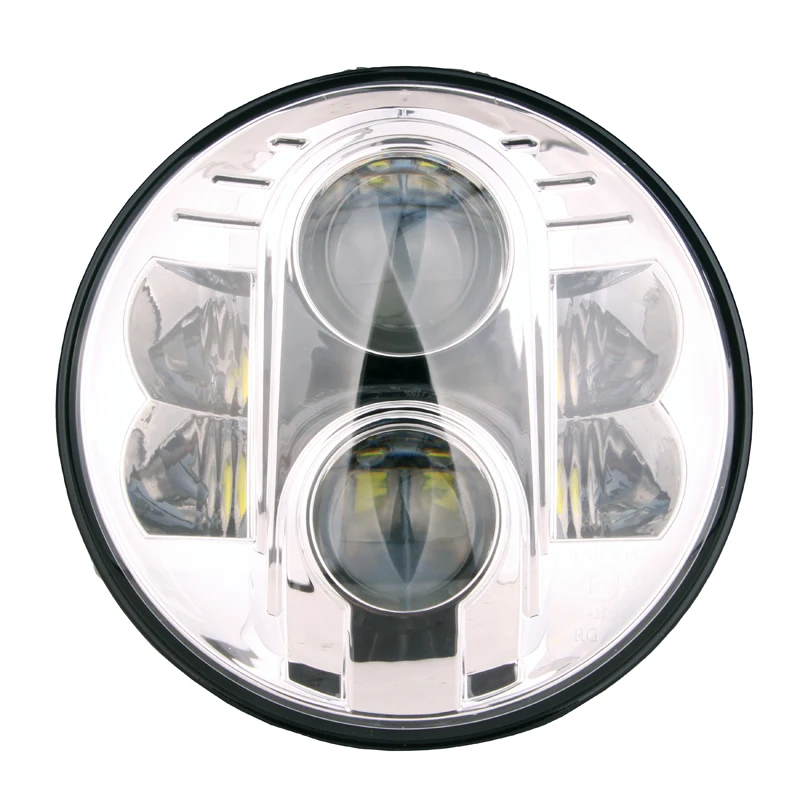 

Butterfly Chrome Black 7" Replacement XML LED Projector High Low Beam Headlight for Harley Wrangler