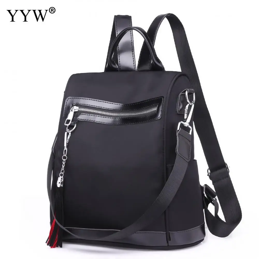 Модный водонепроницаемый Оксфордский рюкзак, Женский Школьный рюкзак, сумка на плечо, легко подходит для женщин, рюкзаки, простая повседневная сумка, Mochila Feminina - Цвет: black