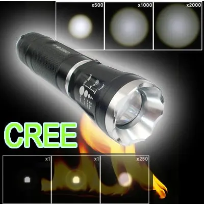 Zoomable 3 Mode CREE Q5 LED Flashlight Torch 300 lumen