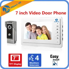 7″ inch Color Screen Video Doorphone Door Bell Sperakerphone Intercom System Rainproof Metal IR HD 700TVL COMS Camera Door Phone