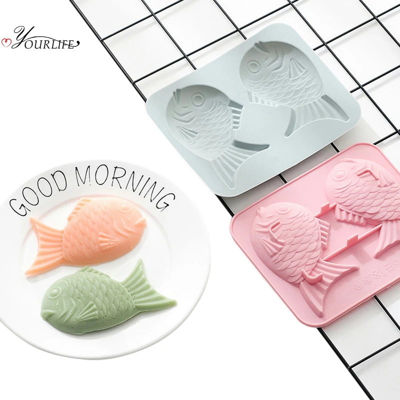 

OYOURLIFE Creative 3D Fish Shape Silicone Cake Mold Candy Chocolates Jelly Pudding Non-stick Mold Kitchen DIY Baking Molds
