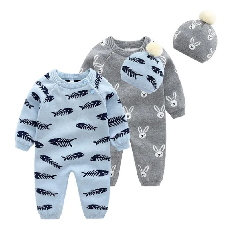 

Full Sleeve New Born Baby Clothes Winter Warm O-neck Baby Romper Tiny Cotton