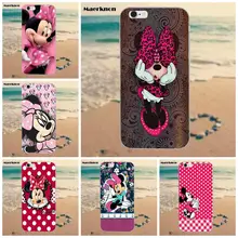 Мягкий узор стильная футболка с изображением персонажей видеоигр «Минни Маус» для мобильных телефонов iPhone 4 4S 5 5S 5C SE 6 6S 7 8 Plus X samsung Galaxy J1 J3 J5 J7 A3 A5