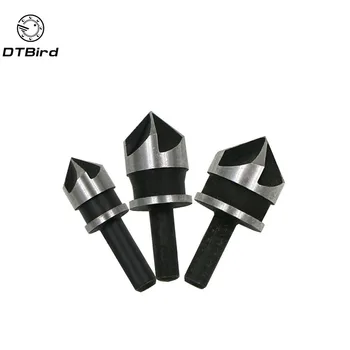 

3Pcs 90 Degree 1/4 Hex Shank Countersink Drill Bit 5 Flute 12-19mm Woodworking Chamfer Counter Sink Chamfering Debur Tool Set