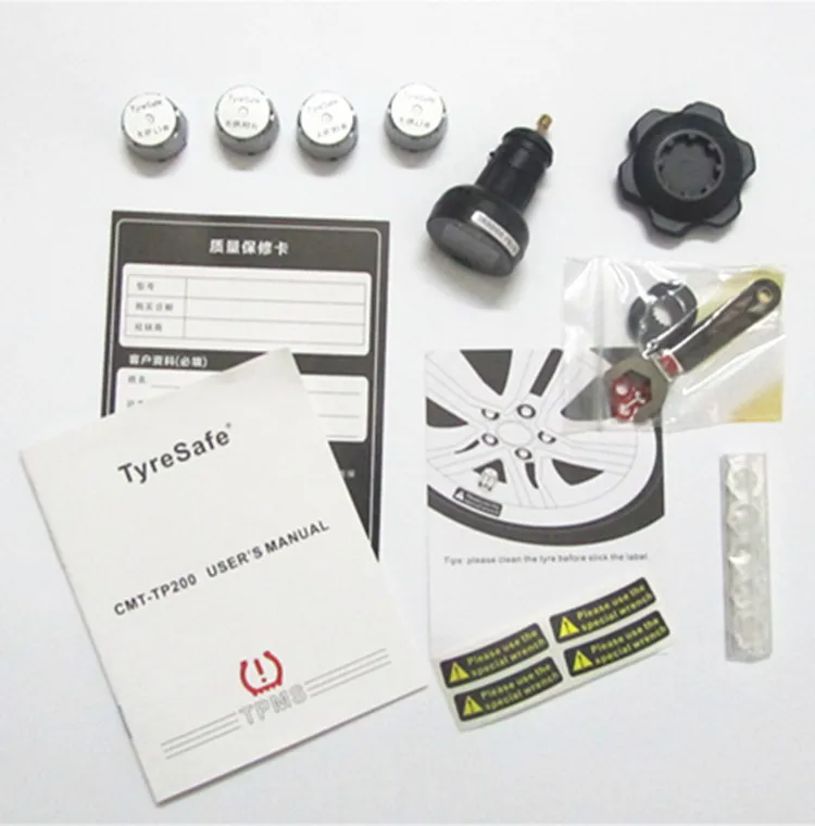 Free shipping tyresafe TP200 LCD Wireless Tire Pressure Monitor System font b TPMS b font with