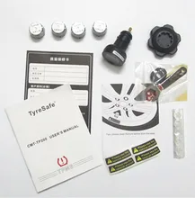 Free shipping tyresafe TP200 LCD Wireless Tire Pressure Monitor System TPMS with cigarette charger External Sensor