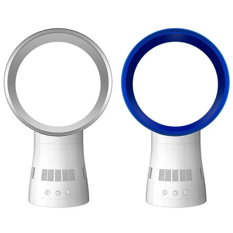 

12 inch 360 Degree Rotary Air Conditioner Air Purifier Round Ultra Quiet Remote Timing Bladeless Fan Desktop Airflow Blower Fan