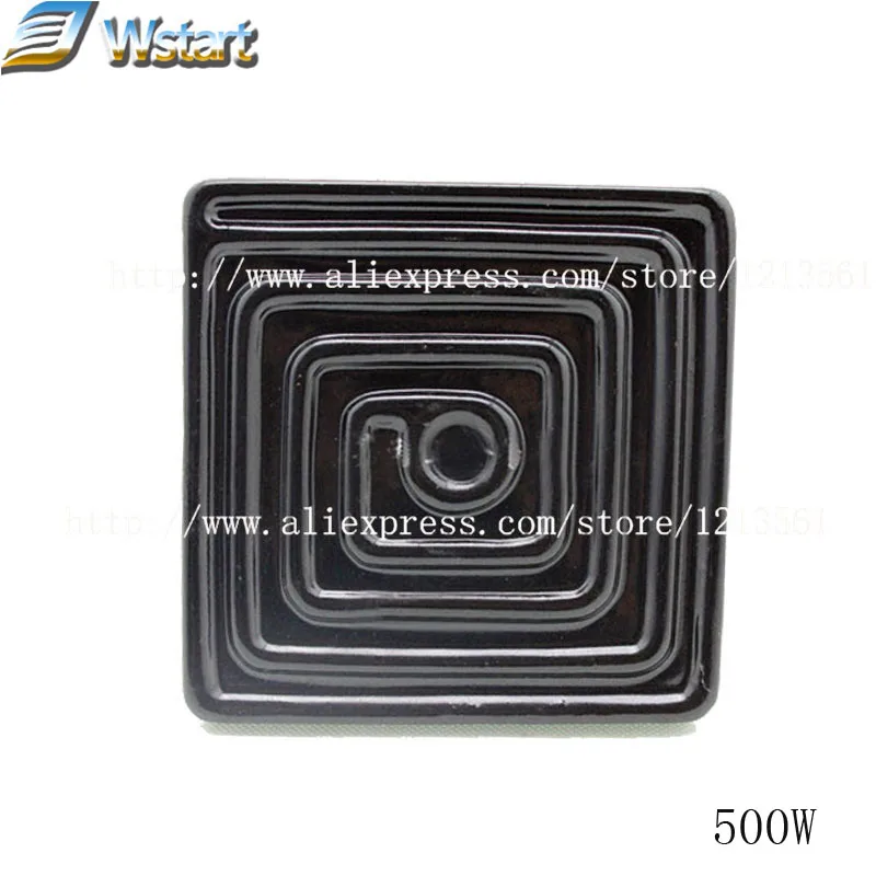 Ceramic Heater Board 120*120MM 220V/230V 500W Black Flat Top Upper