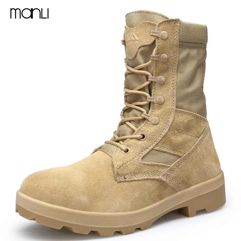 

MANLI Outdoor Hiking Boots Men Desert Tactical Military Mens Camping Climbing SWAT tactical Army Boot Zapatos Ankle Combat Boots