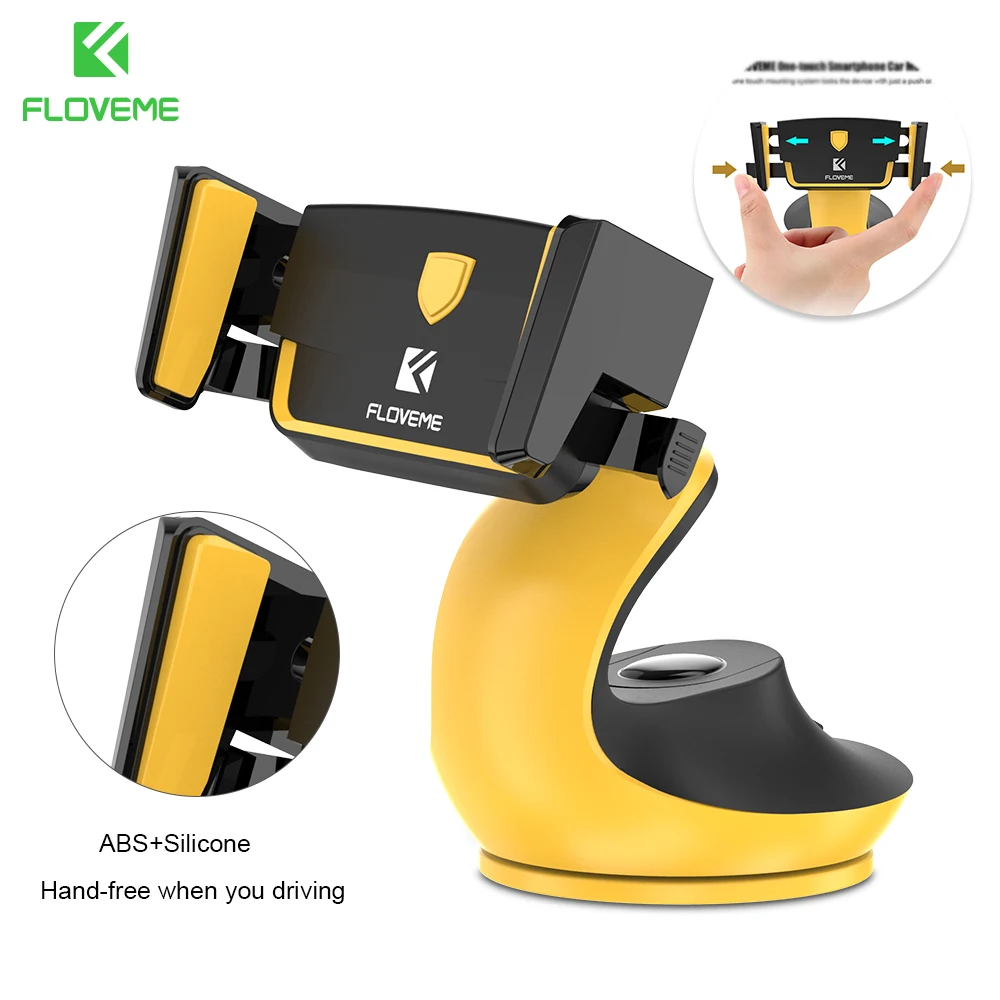 

FLOVEME Car Phone Holder For iPhone X 8 7 Automatic Lock Table Car Holder Bracket Phone For Samsung Galaxy S8 S9 GPS Accessories