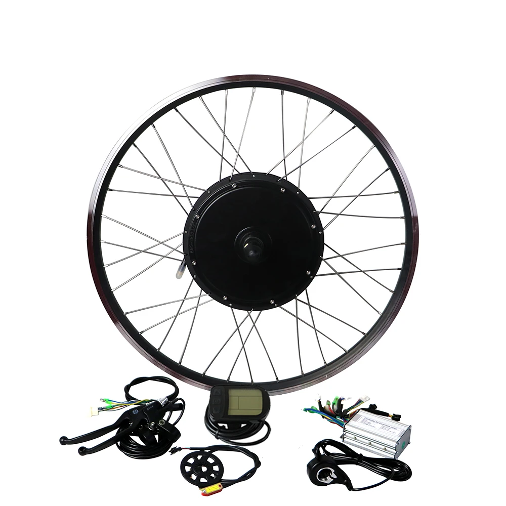 Best Free shipping 48V1000W front/rear Brushless hub motor kit Electric Bike Conversion Kit 26