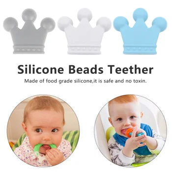 

Silicone Beads Chew Teether Pendant Baby Ring Teether Baby Teething BPA Silicone Teething Toys