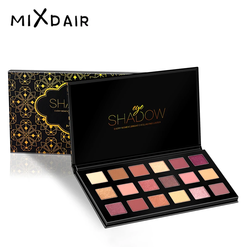 

Mixdair Eyeshadow Pallete Long Lasting 18 Colors Matte Shimmer Glitter Eye Shadow Makeup Pallete Easy To Wear Paleta De Sombra