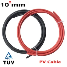 10мм2 черный красный PV солнечный кабель используется для решетки и подключения к сетке PV системы красный+ черный pv кабель 6мм2 4мм2