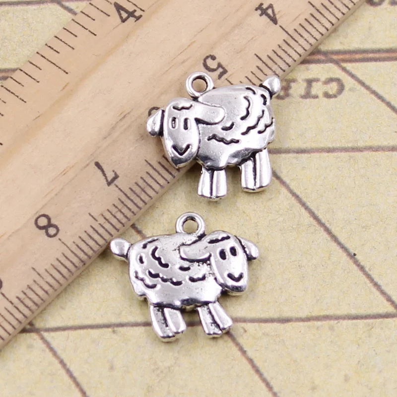 

6pcs/lot Charms sheep lamb 18x16mm Tibetan Silver Pendants Crafts Making Findings Handmade Antique Jewelry DIY for Necklace