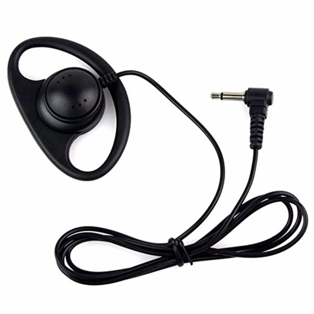 Hot New Comfortable Pin 3.5mm D Shape Listen Only Soft Rubber Earpiece