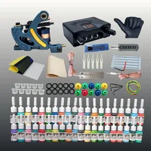 Набор татуировок цветные чернила пигмент цифровой двойной татуировки питания полный комплект тату-машинки