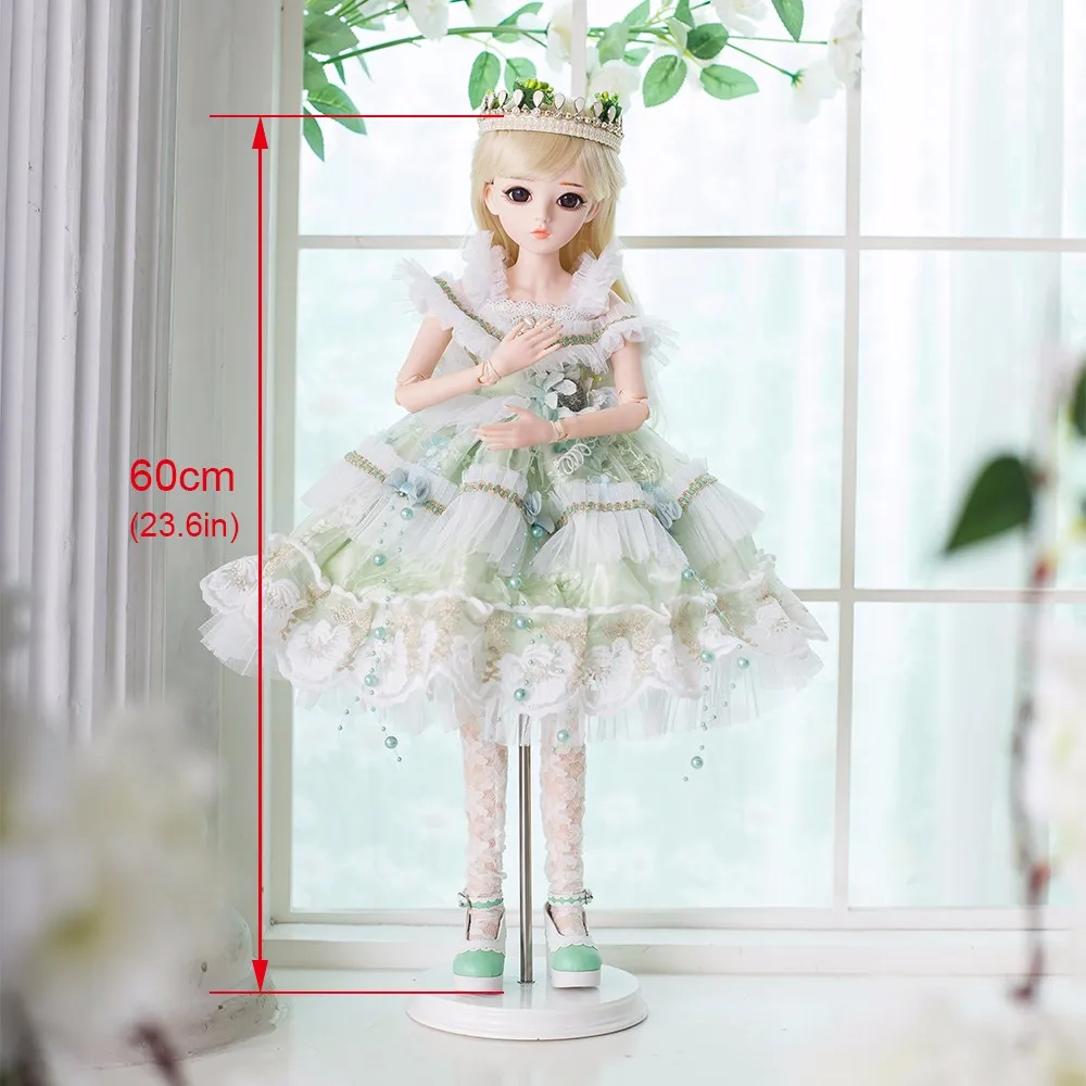 NPK 60 см BJD куклы 1/3 милые принцесса SD куклы с платьем парики обувь макияж Reborn кукла полный комплект для детей подарок