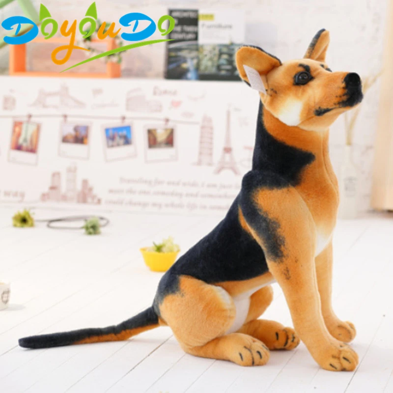 

Simulation German shepherd dog plush toys Imitate Toys sitting puppy doll stuffed animals christmas kids toys
