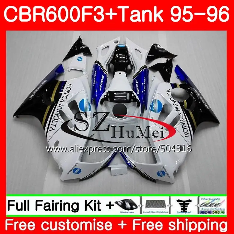 Корпус обтекателя для HONDA CBR600RR F3 KONICA blue CBR 600F3 FS 600 46SH10 CBR600FS CBR600 95 96 CBR600F3 1995 1996 |