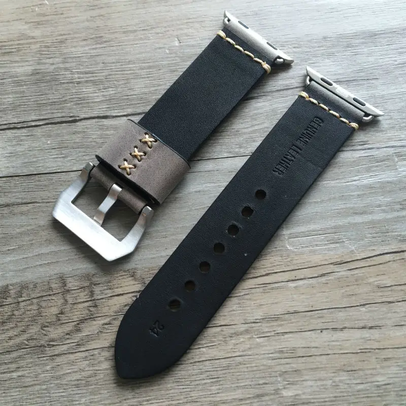 Ремешок URVOI для apple watch series 5 4 3 2 1 ремешок для iwatch ремень для Panerai стиль ручной работы ретро кожаный ремешок 38 42 мм