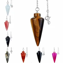 SUNYIK 1 шт. драгоценный камень каменный конус маятник рейки энергетический придающий метафизический Кристалл Исцеление чакра балансировка