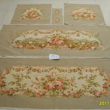 Французский Aubusson ручной вязки, шерстяные для дивана и кресла Обложка Комплект 1:4 с дужками, Aubusson Шелковый Набор чехлов для дивана