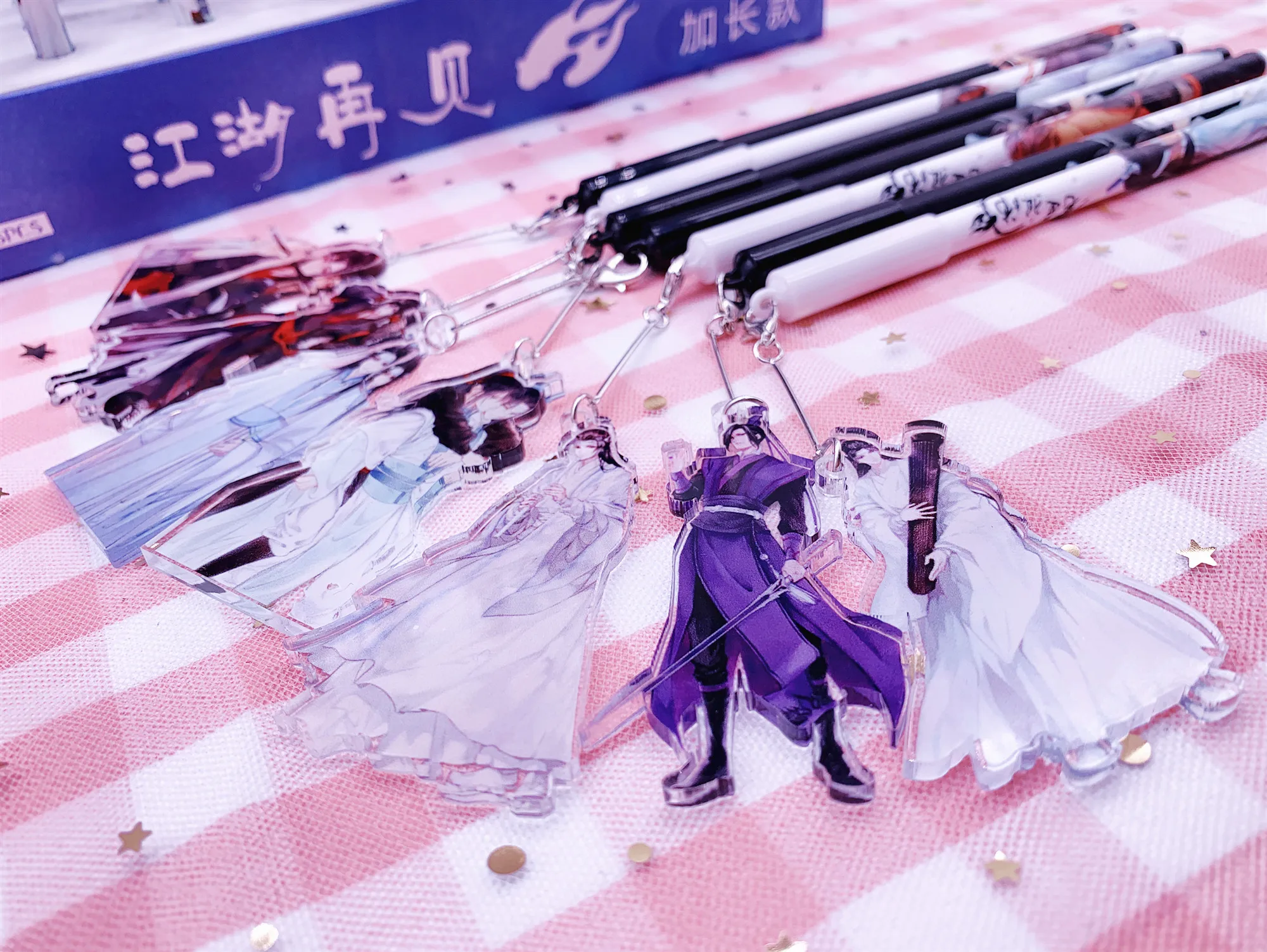 Giancomics 4 шт. Mo Dao Zu Shi гелевая чернильная ручка Wei Wuxian Lan Wangji фигурка подвеска кавайи