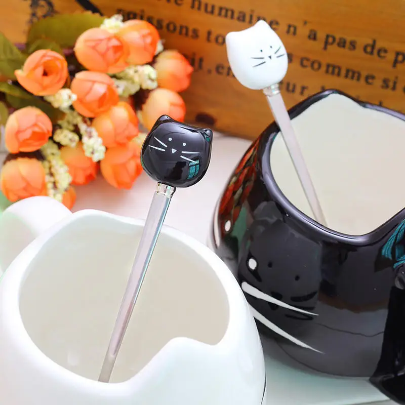 Hoomall милые кошачьи ложки с узором креативная кухонная посуда кошка керамическая
