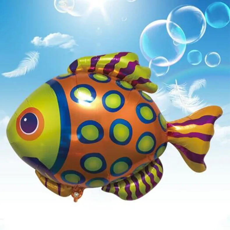 Воздушные шары из фольги в виде рыбки, надувные игрушки, вечерние воздушные шары в морском мире, украшения для вечеринки на день рождения, Детские свадебные декорации, вечерние принадлежности - Цвет: dot fish
