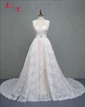 Jark Tozr Vestido De Noiva Sereia Light Champagne Satin Appliques Lace Removable Train Mermaid Wedding Dress China Online Shop