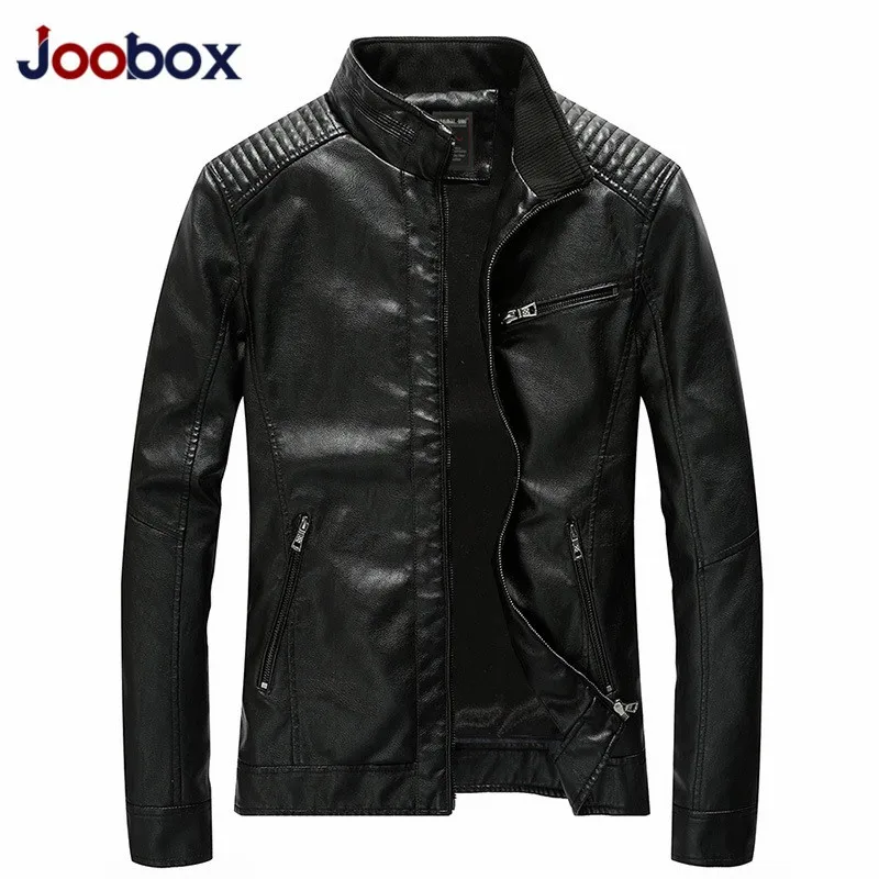 JOOBOX 2018 Новый Для мужчин Кожаные куртки высокое качество мотоциклы британский бизнес Для мужчин Повседневное Мода Военная тактическая