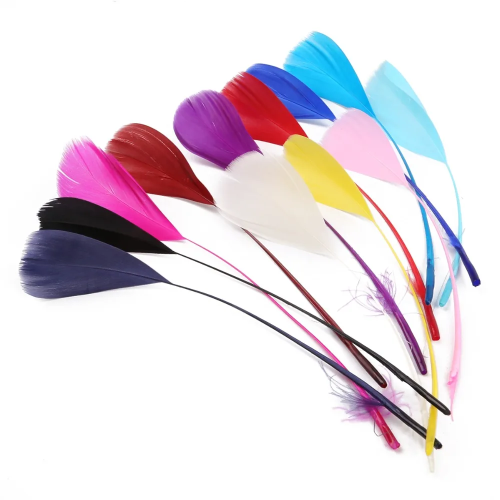 

15-20cm Colorful Feather Wedding Party Decoration DIY Craft Homemade Accessories Home Decoration Sew On Hat Clothings 50pcs/lot
