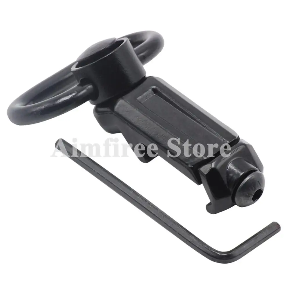 

Tactical Push Button QD Swivel Loop Quick Release Sling Attachment Mount For 20mm Picatinny Rails