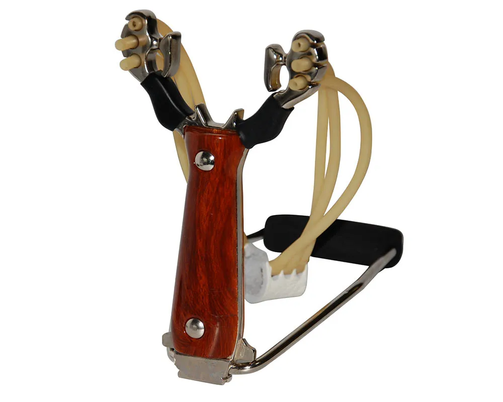 Honda Multi Elástica Cuero Lanza Piedra Acero Metal Slingshot Bolas