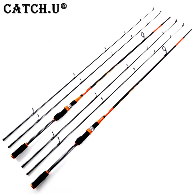 

2.1m 2 tips M MH 7' 2 Sections Carbon Spinning Fishing Rod Fast Action Fishing Spinning Rod Lure Fishing Rods
